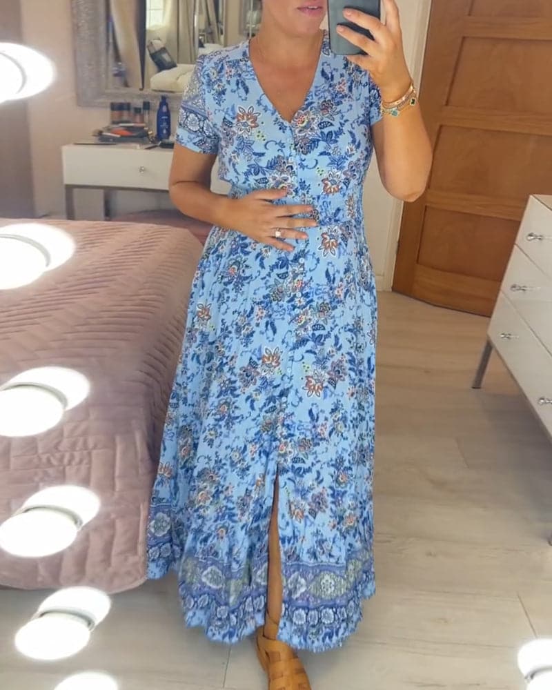 Haelina™ | Elegantné Maxi Kvetinové Šaty (Obmedzené množstvo)