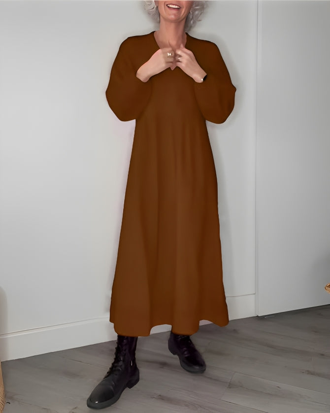Alena | Elegantné maxi šaty s V-výstrihom
