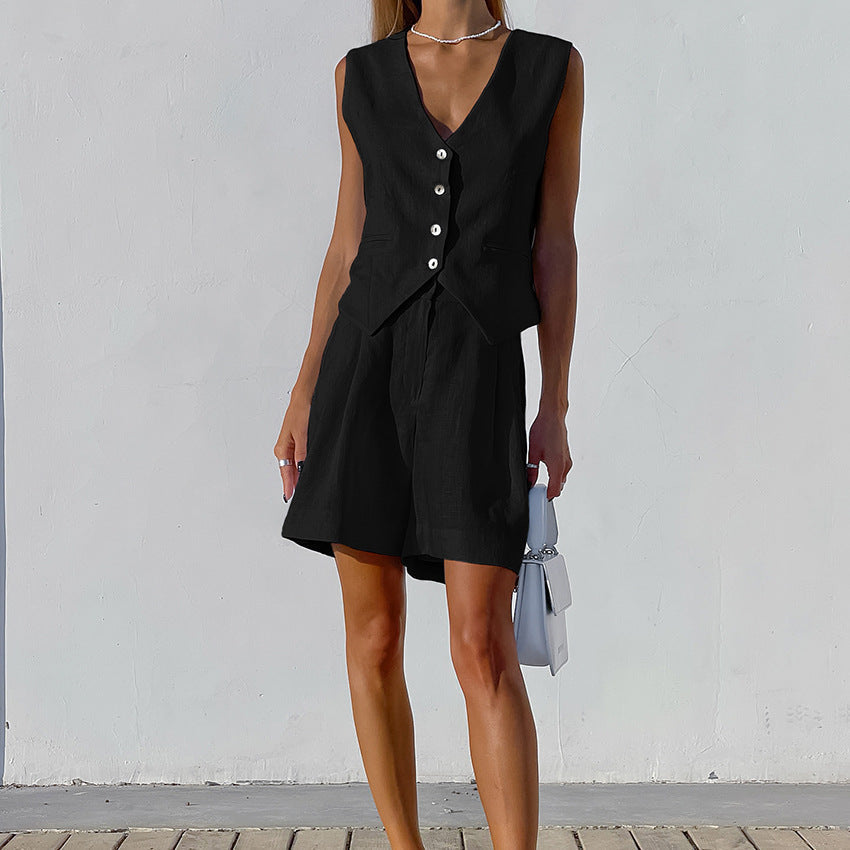 Azelia™ | Luxusný set vesta a krátke nohavice