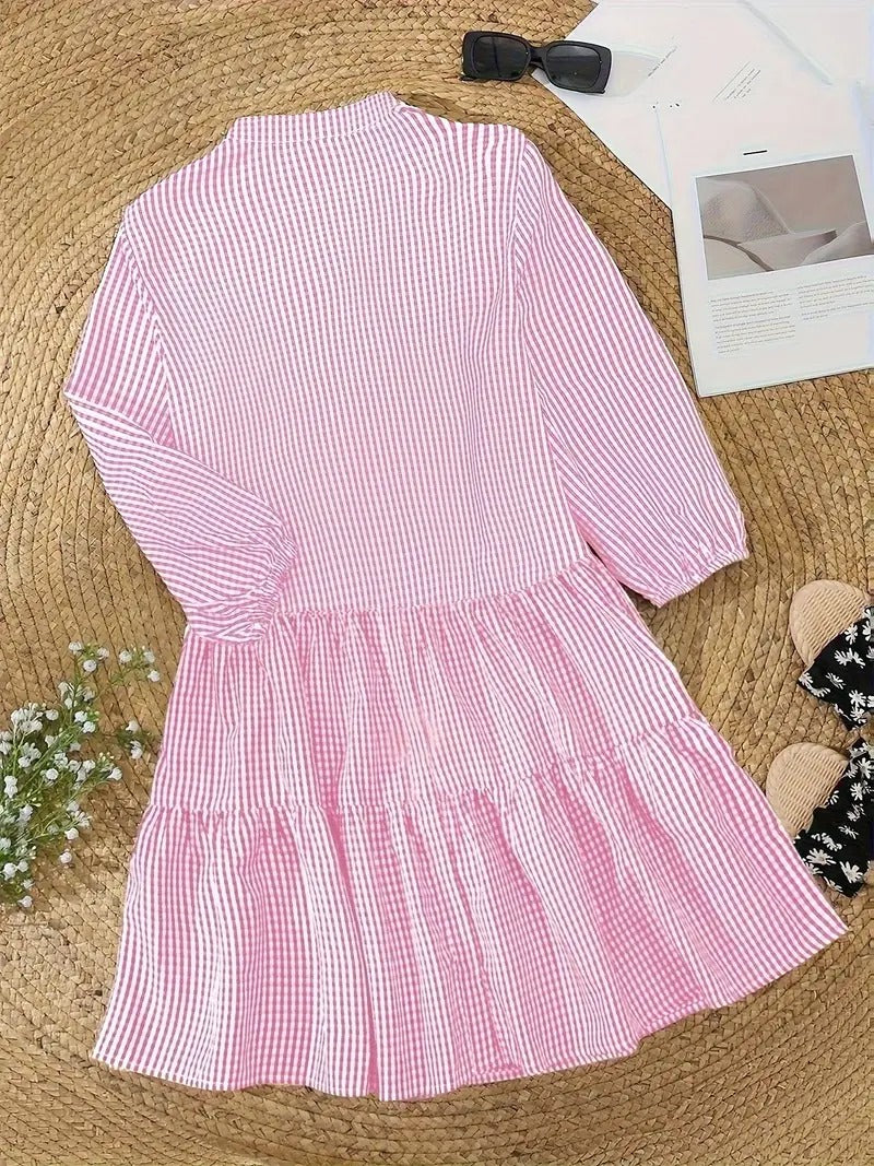 Alina | Trendy Gingham Šaty v Žiarivých Odstínoch