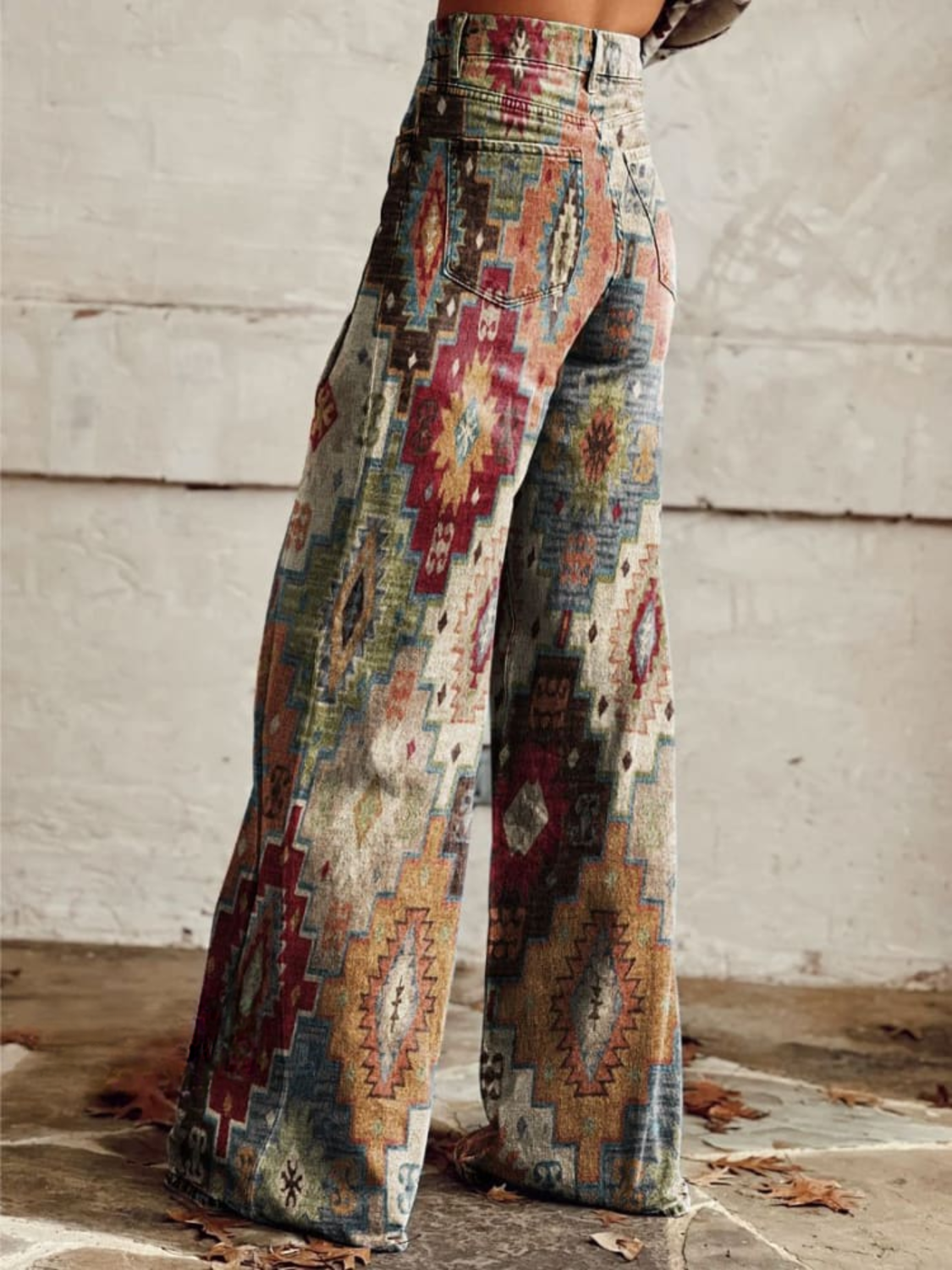 Valeria - Klasické boho rozšírené nohavice
