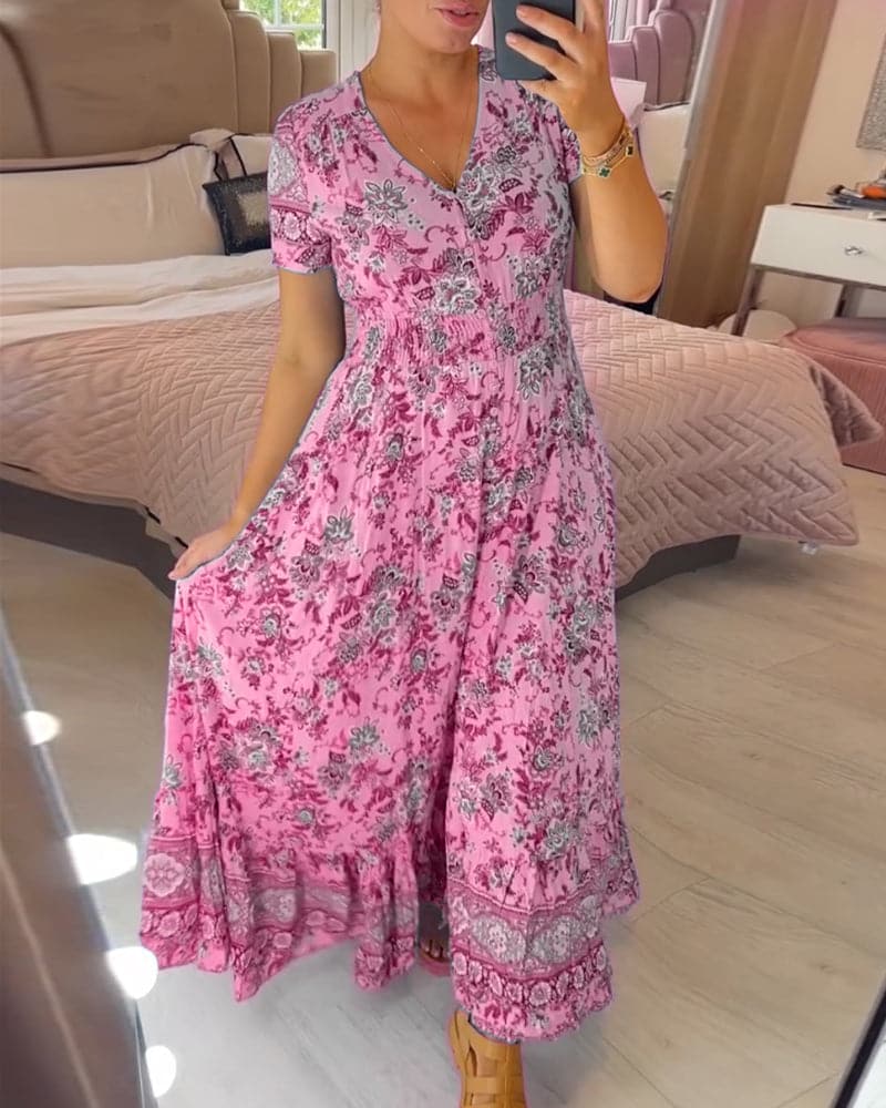 Haelina™ | Elegantné Maxi Kvetinové Šaty (Obmedzené množstvo)