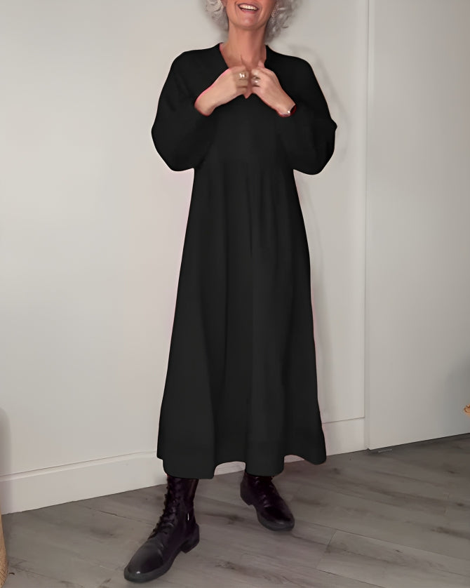Alena | Elegantné maxi šaty s V-výstrihom