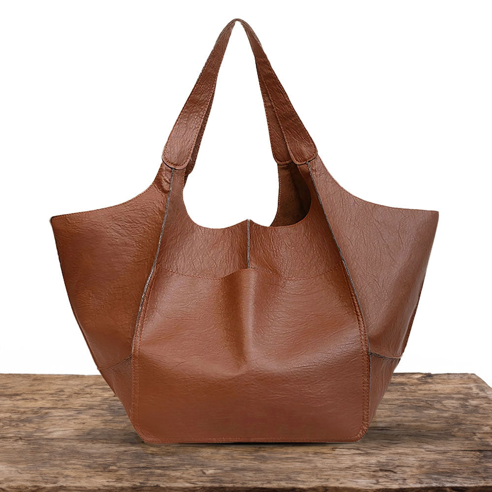 Johanna - Klasická vintage kožená kabelka