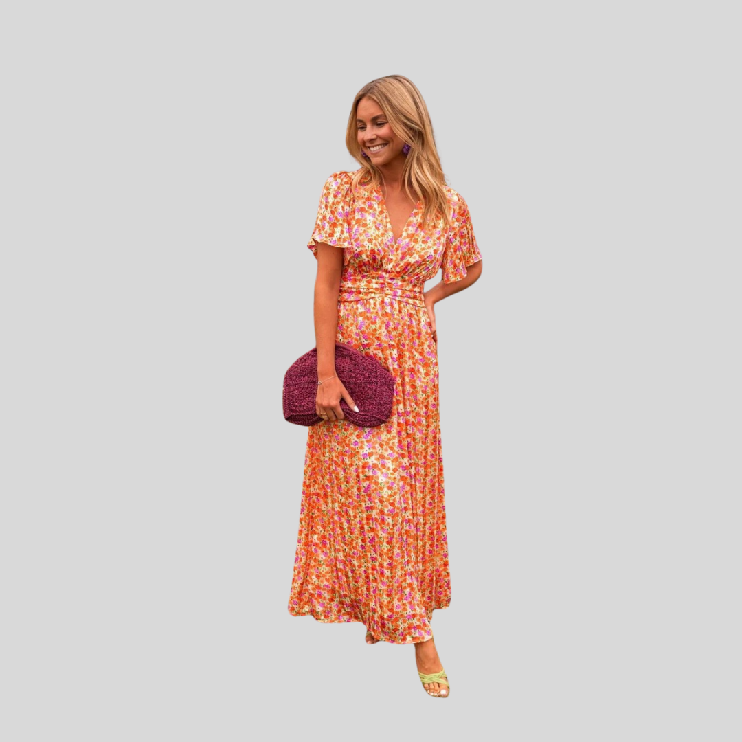Laura | Elegantné maxi šaty s V-výstrihom
