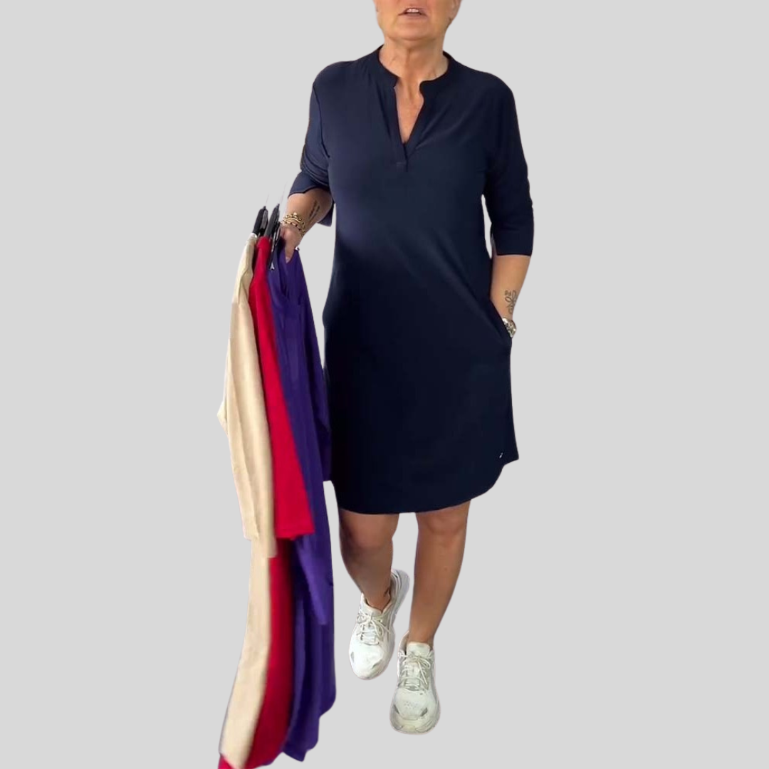 Simona | Elegantné šaty s V-výstrihom