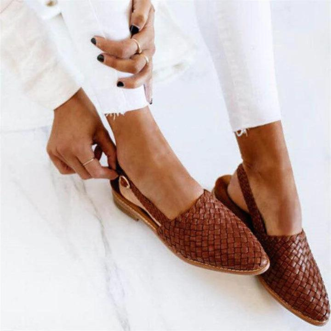 Arielle-Claire™ | Elegantné a pohodlné ručne vyrábané ploché sandále