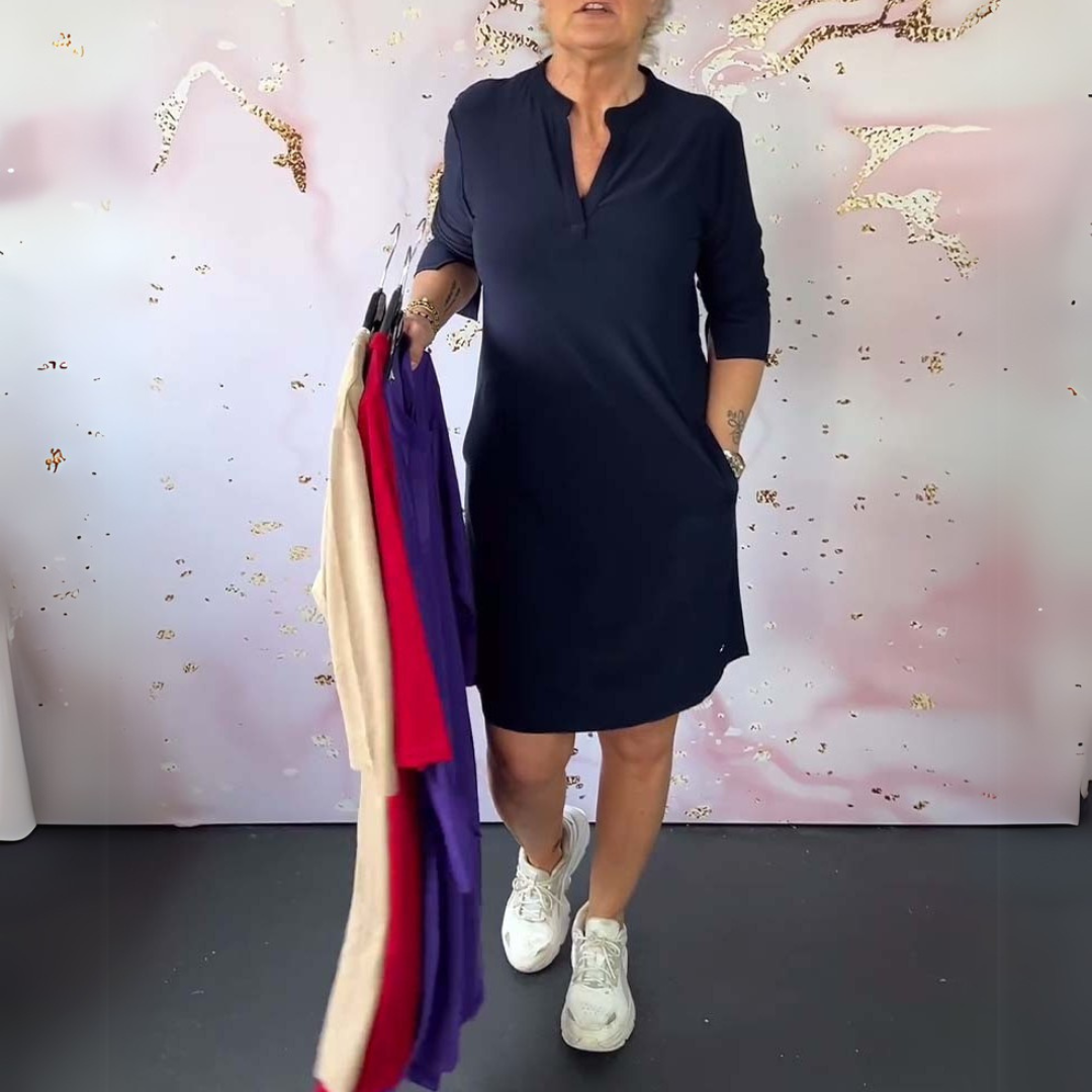 Simona | Elegantné šaty s V-výstrihom