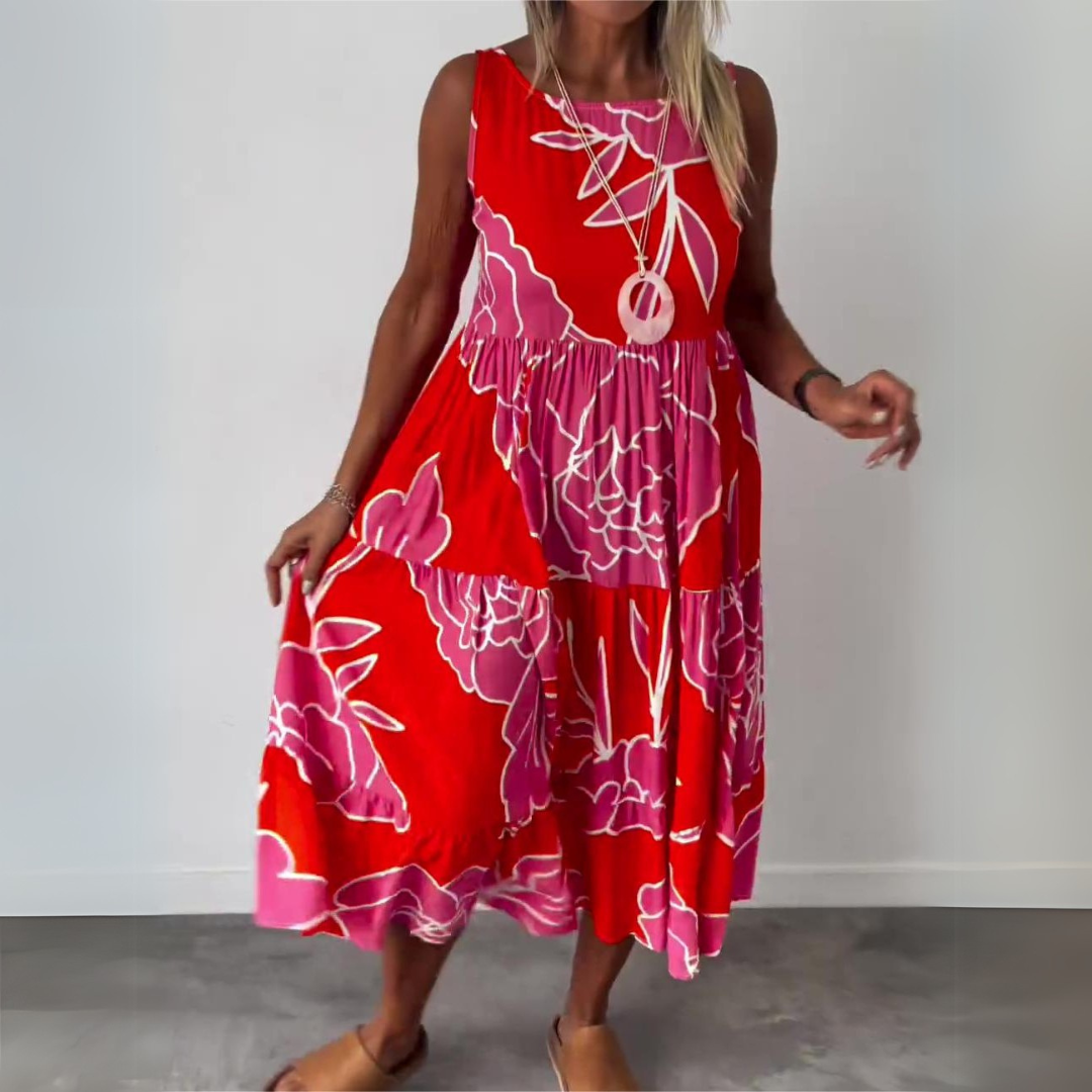 Natalie | Elegantné kvetinové šaty s komfortným strihom