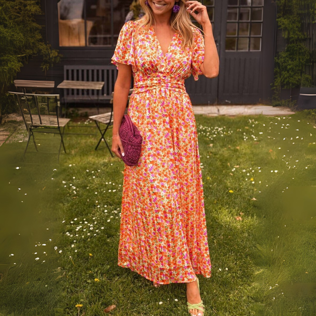 Laura | Elegantné maxi šaty s V-výstrihom