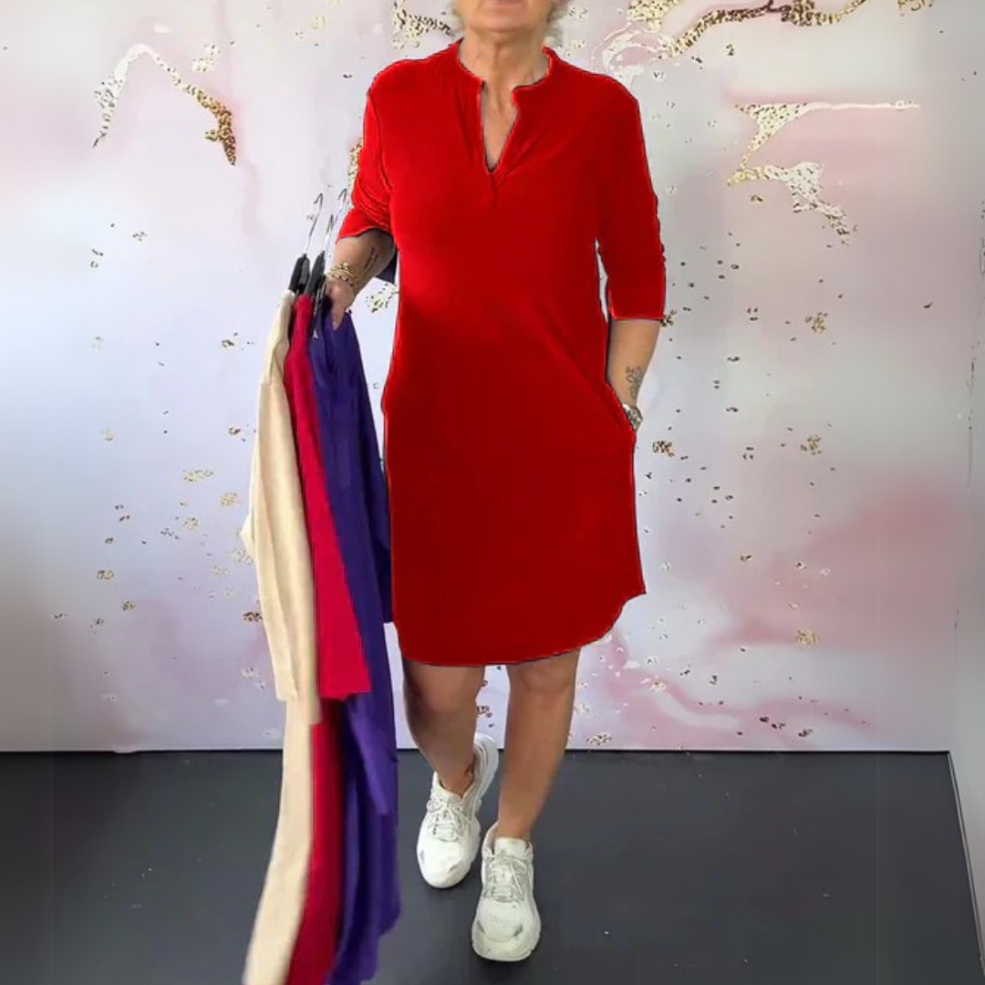 Simona | Elegantné šaty s V-výstrihom