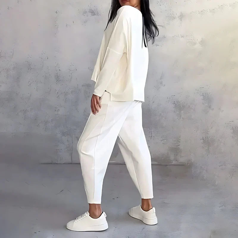 Babette | Elegantný dvojdielny set s okrúhlym výstrihom