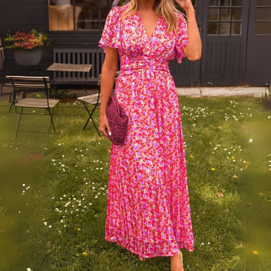 Laura | Elegantné maxi šaty s V-výstrihom
