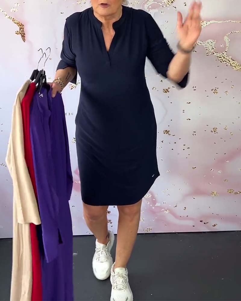 Simona | Elegantné šaty s V-výstrihom