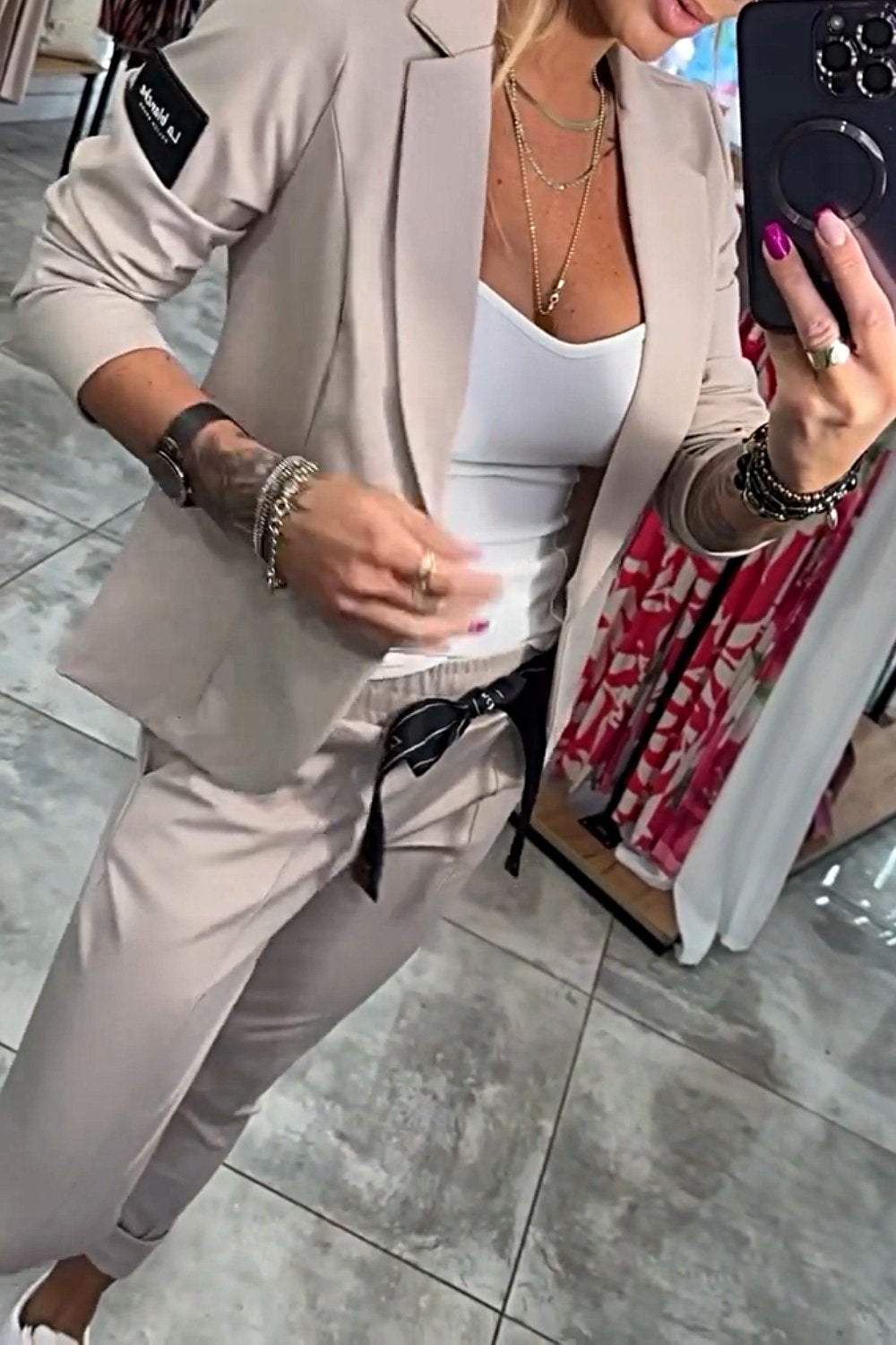 Moxie | Dámsky dvojdielny set: top s bundou a elastickým pásom