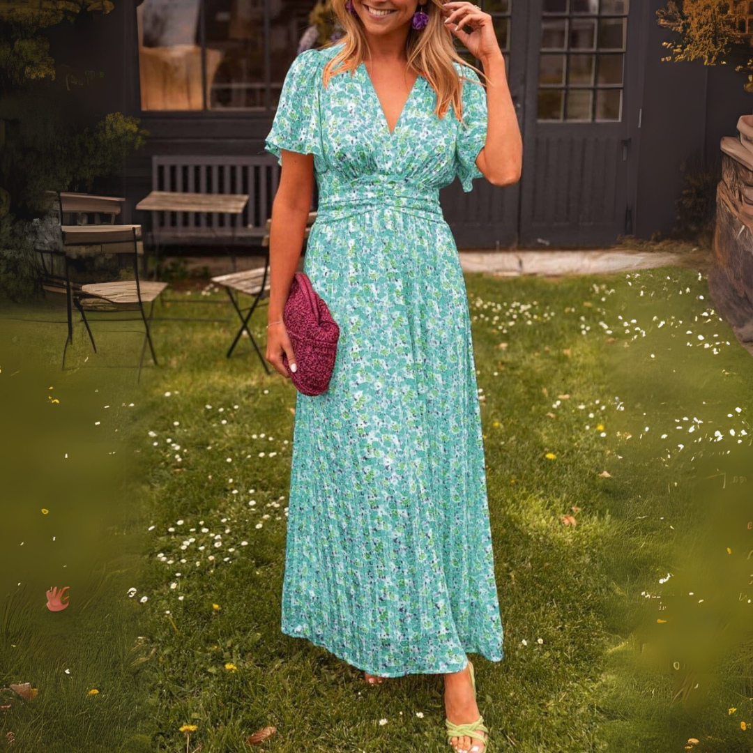 Laura | Elegantné maxi šaty s V-výstrihom