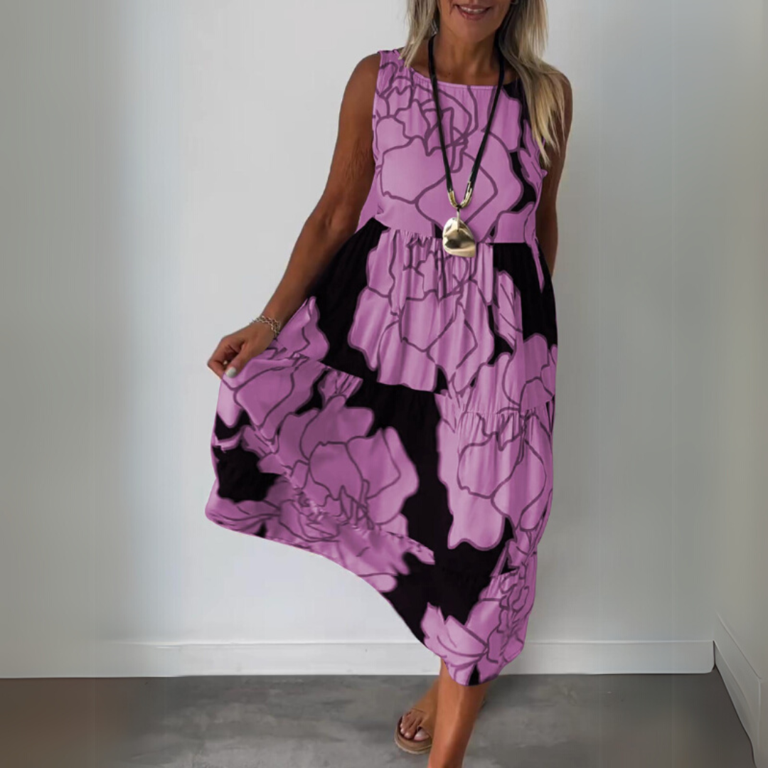 Natalie | Elegantné kvetinové šaty s komfortným strihom