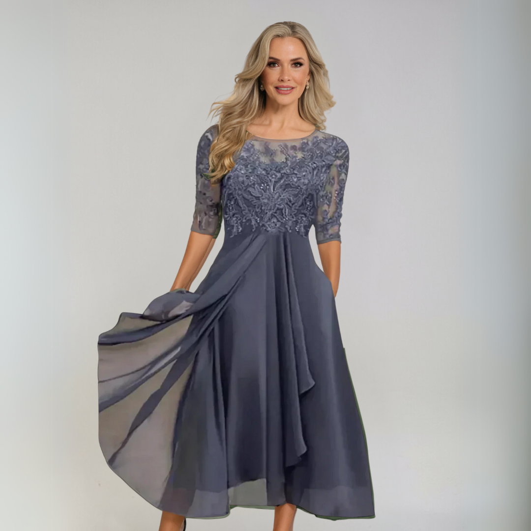 Tereza | Elegantné čipkované šaty s detailmi
