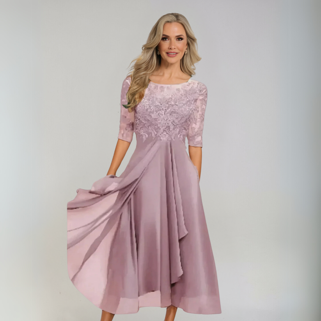 Tereza | Elegantné čipkované šaty s detailmi