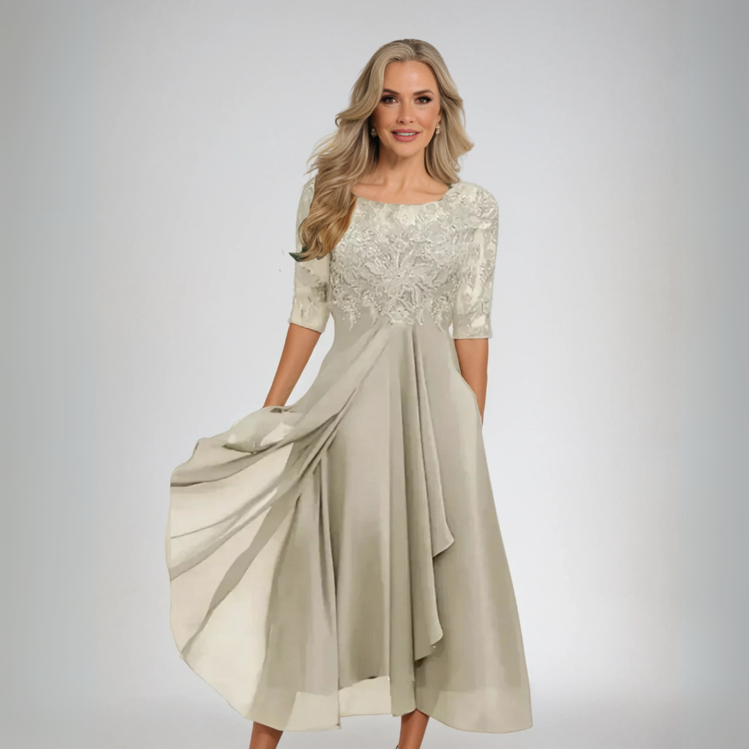 Tereza | Elegantné čipkované šaty s detailmi