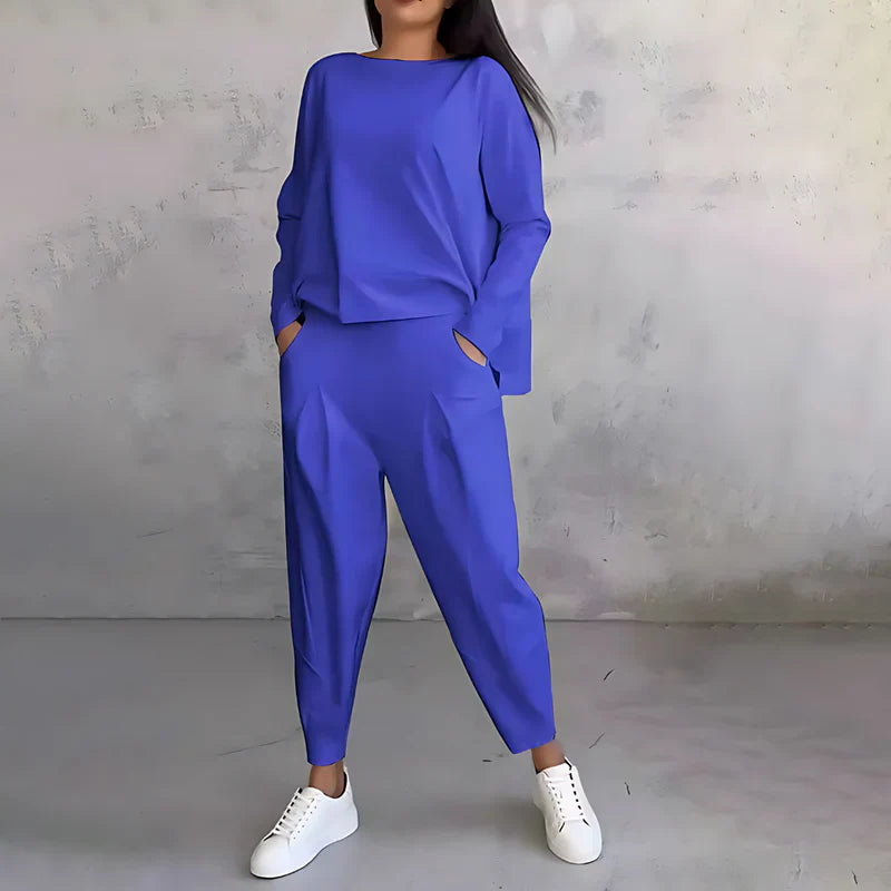 Babette | Elegantný dvojdielny set s okrúhlym výstrihom