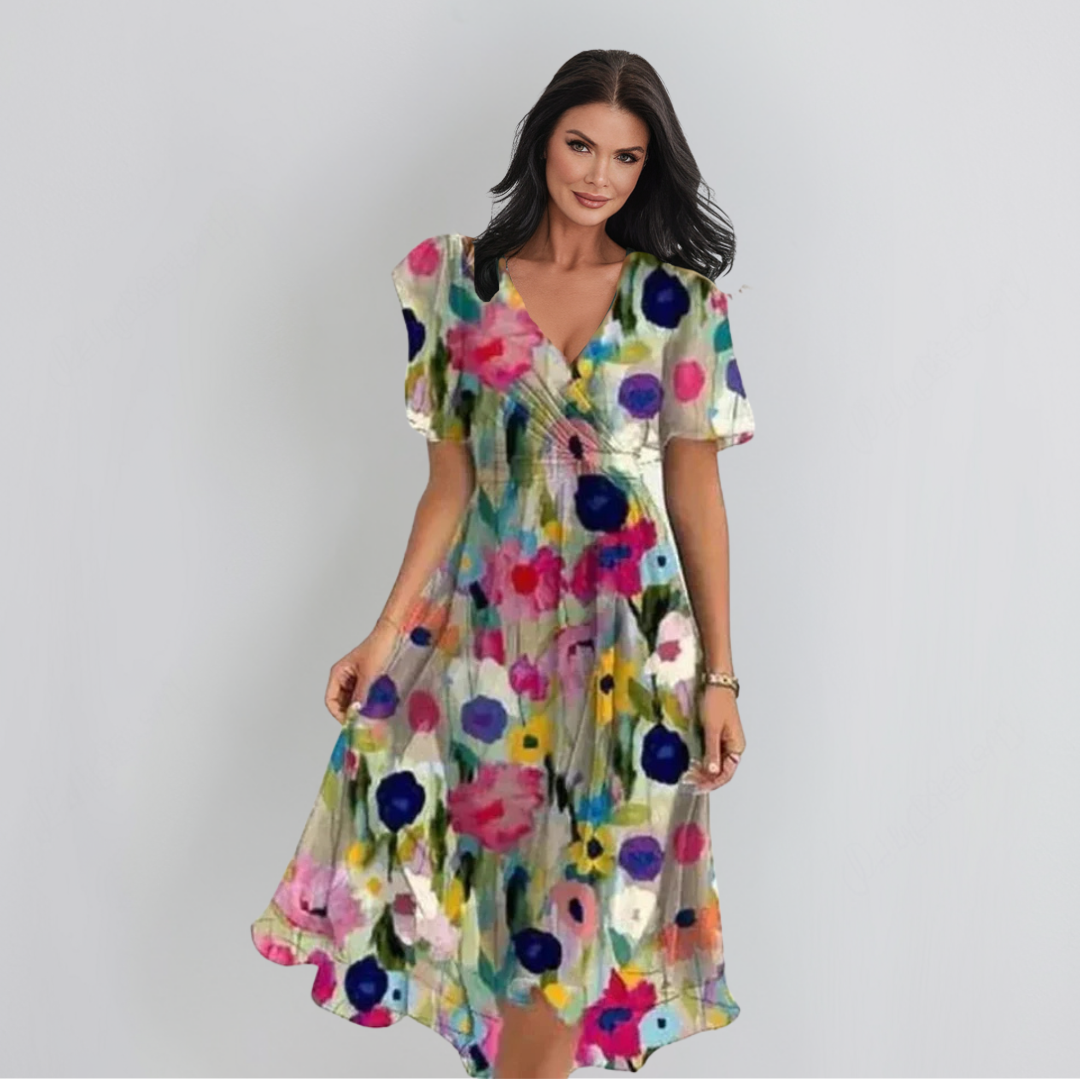 Lenka | Elegantné šaty s V-výstrihom