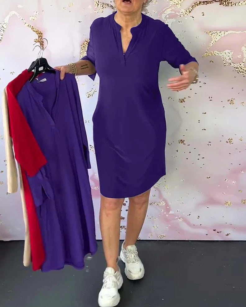 Simona | Elegantné šaty s V-výstrihom