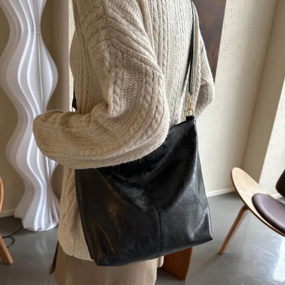 Greta - Vintage kožená kabelka na rameno