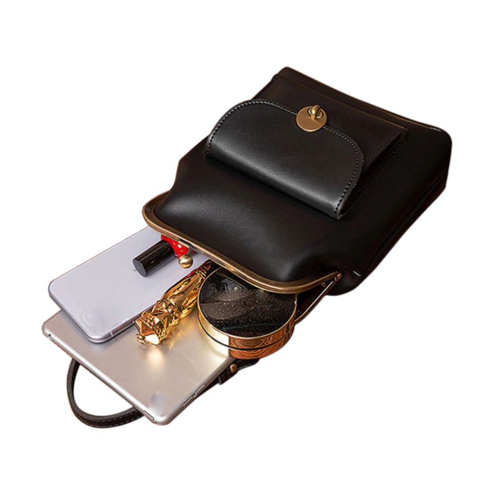 Margarete – Retro Kussverschluss Schultertasche