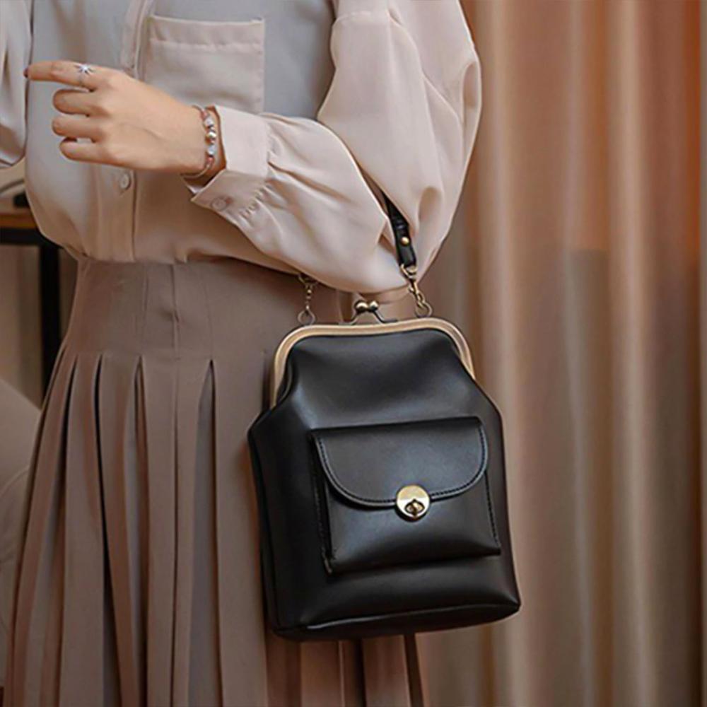 Margarete – Retro Kussverschluss Schultertasche