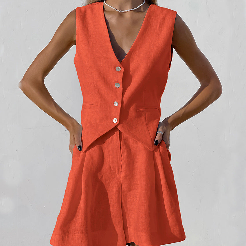Azelia™ | Luxusný set vesta a krátke nohavice