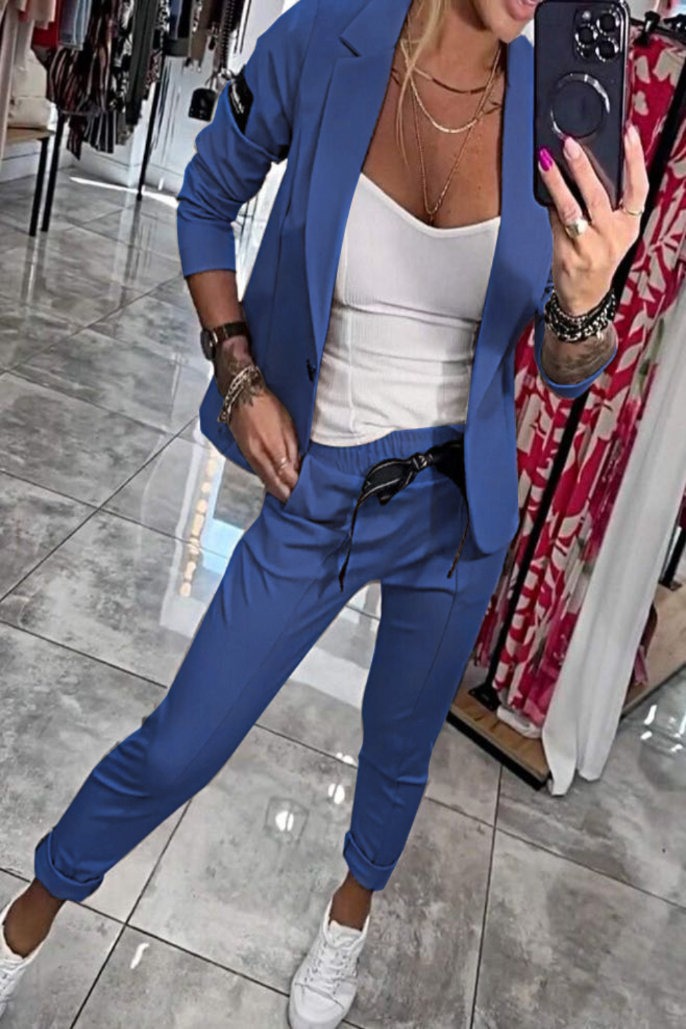 Moxie | Dámsky dvojdielny set: top s bundou a elastickým pásom