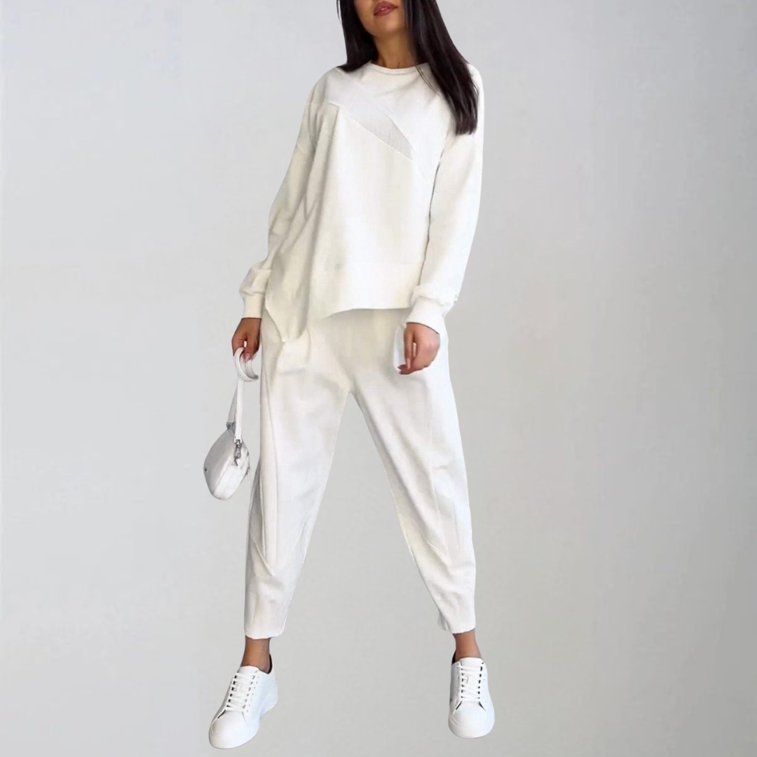 Babette | Elegantný dvojdielny set s okrúhlym výstrihom