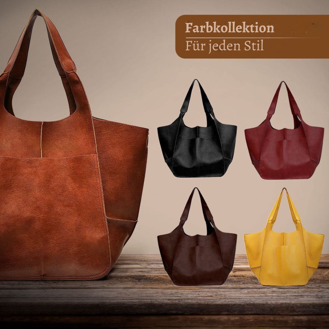 Johanna - Klasická vintage kožená kabelka