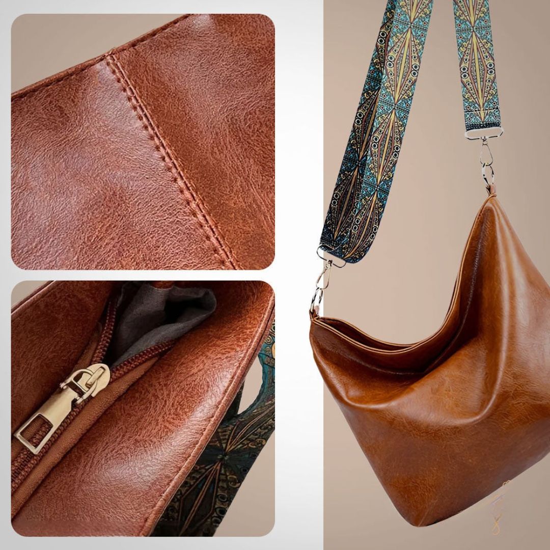 Greta - Vintage kožená kabelka na rameno