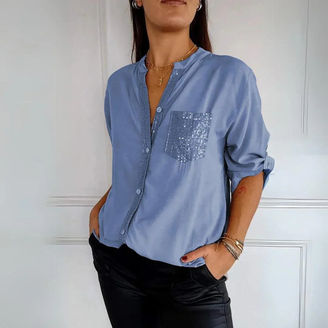 Alena | Elegantná blúzka bez záhybov