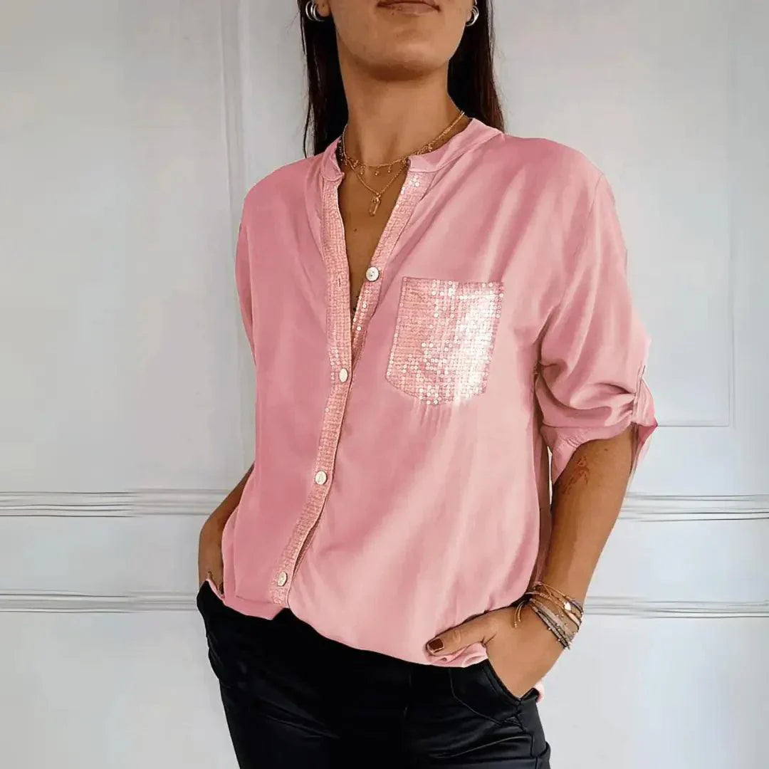 Alena | Elegantná blúzka bez záhybov